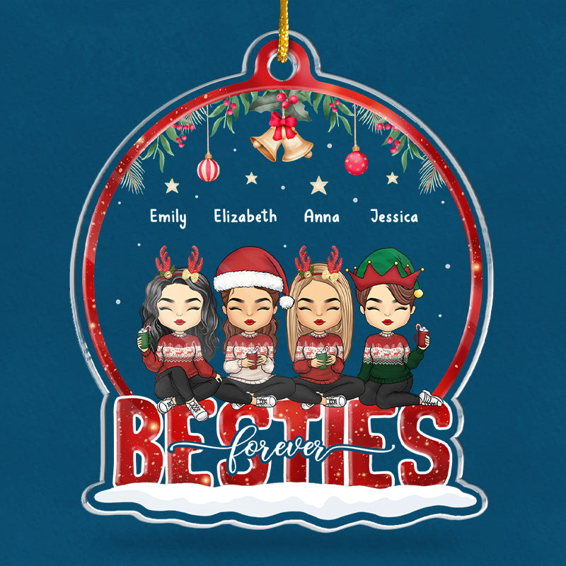 Faites en sorte que les gens se sentent aimés aujourd'hui - Ornement personnalisé pour la famille - En forme de boule à neige en acrylique - Cadeau de Noël pour frères et sœurs, frères, sœurs, cousins, amis