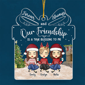 Une vraie bénédiction pour moi - Décoration personnalisée pour meilleure amie - Boîte cadeau en acrylique - Cadeau de Noël pour meilleures amies, meilleures amies, sœurs