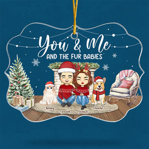 Toi, moi et nos bébés à fourrure - Décoration personnalisée pour chien et chat - En acrylique en forme de Benelux - Cadeau de Noël pour les propriétaires et les amoureux des animaux