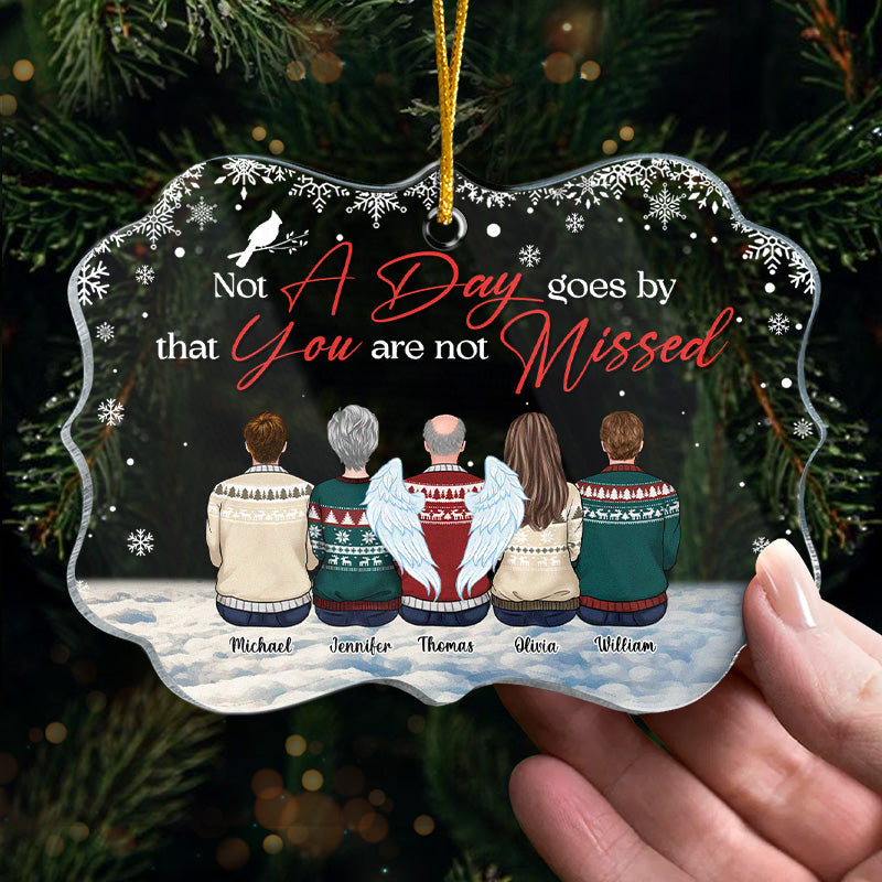Tu nous manques à jamais - Ornement commémoratif personnalisé - Forme Benelux en acrylique - Cadeau de Noël, cadeau de condoléances pour les membres de la famille