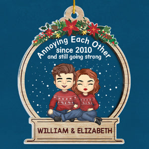 Nous nous ennuyons mutuellement depuis - Ornement personnalisé pour couple - Forme personnalisée en acrylique - Cadeau de Noël pour mari et femme, anniversaire