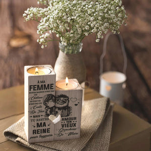 À Ma Femme Notre Maison N'est Pas Un Château Notre Vie N'est Pas Un Conte - Gift For Couples, Candle Holder.