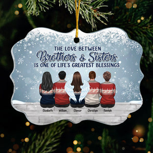 L'amour entre frères et sœurs - Décoration familiale personnalisée - Acrylique en forme de Benelux - Cadeau de Noël pour frères et sœurs