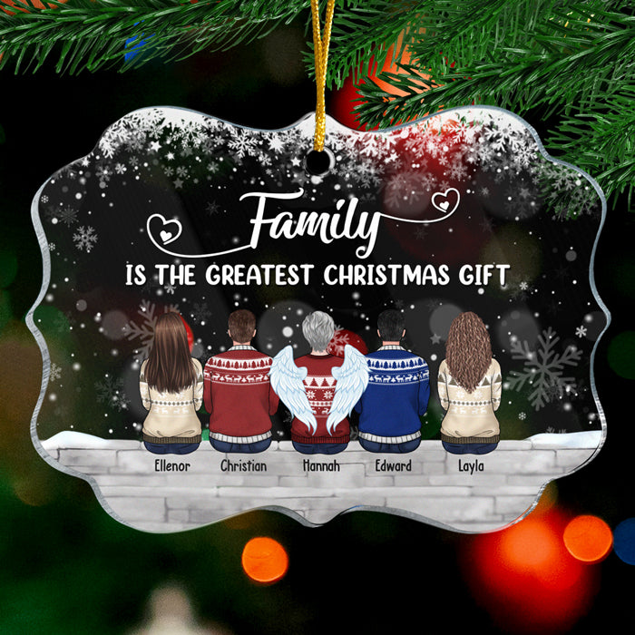 La famille est le plus beau cadeau de Noël ! Décoration personnalisée pour la famille - Acrylique en forme de Benelux - Nouveauté - Cadeau de Noël pour les membres de la famille