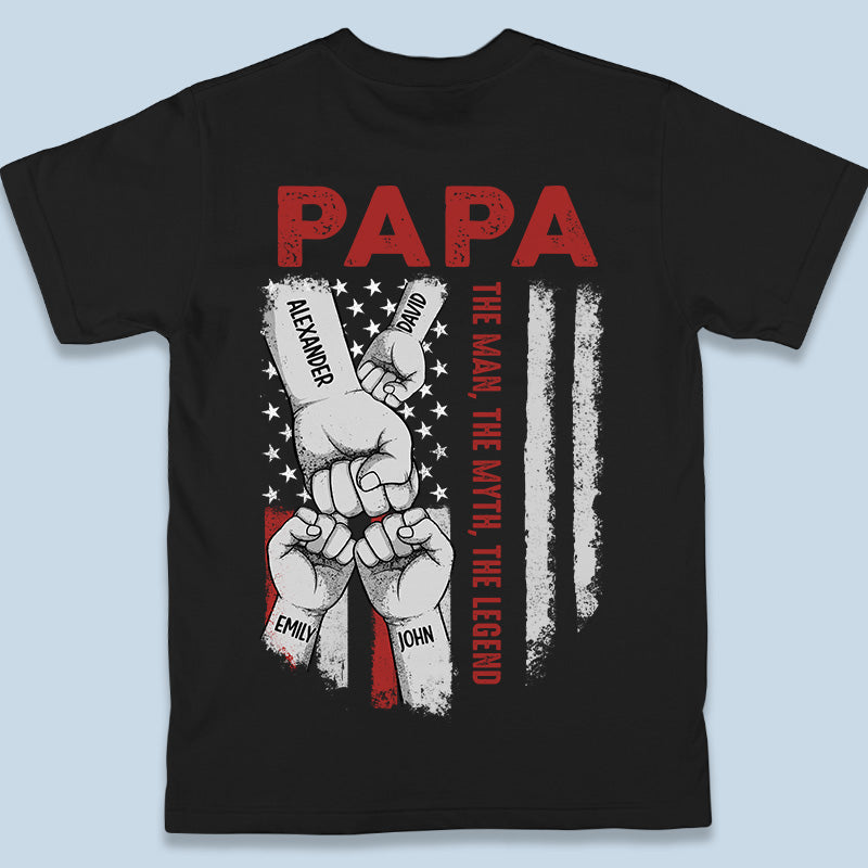 Nous sommes une équipe - T-shirt, sweat à capuche, sweat-shirt unisexe personnalisé avec imprimé au dos - Cadeau de fête des pères, d'anniversaire pour papa, grand-père
