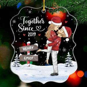 J'aime la façon dont tu m'aimes - Ornement personnalisé pour couple - Forme personnalisée en acrylique - Cadeau de Noël pour mari et femme, anniversaire