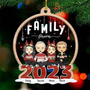 La famille est le plus beau cadeau - Décoration personnalisée pour la famille - Forme personnalisée en acrylique - Cadeau de Noël pour les membres de la famille, les meilleurs amis, les meilleures amies et les sœurs