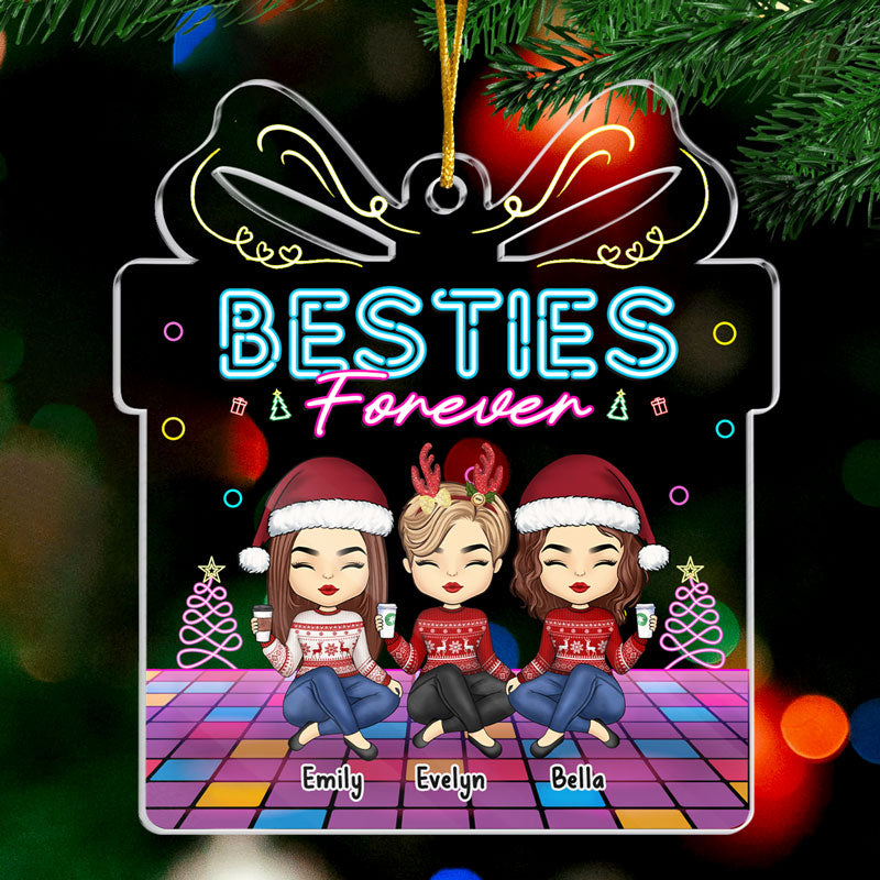 Tu es ma sœur de cœur - Décoration personnalisée pour meilleure amie - Boîte cadeau en acrylique - Cadeau de Noël pour meilleures amies, meilleures amies, sœurs