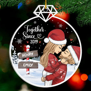 Tu es mon rayon de soleil les jours de pluie - Ornement personnalisé pour couple - Forme personnalisée en acrylique - Cadeau de Noël pour mari et femme, anniversaire