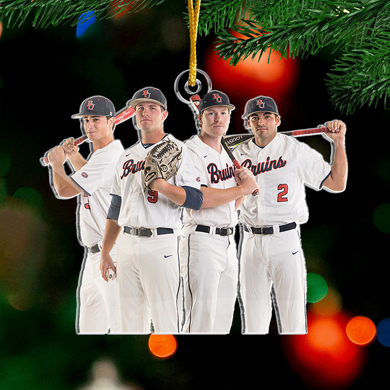 Photo personnalisée où naissent les héros - Décoration sportive personnalisée - Acrylique en forme personnalisée - Cadeau de Noël pour joueurs de baseball et amateurs de baseball