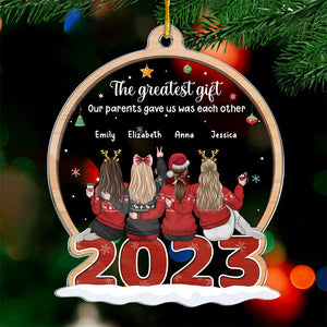 Nous sommes plus que des amis - Ornement personnalisé Bestie - Forme personnalisée en acrylique - Cadeau de Noël pour meilleures amies, BFF, sœurs
