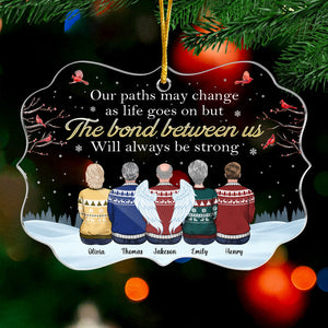 Le lien qui nous unit - Ornement commémoratif personnalisé - Forme Benelux en acrylique - Cadeau de Noël, cadeau de condoléances pour les membres de la famille