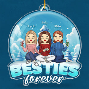 Friends Offer Free Therapy - Bestie Personalized Custom Ornament - Acrylic Custom Shaped - Christmas Gift For Best Friends, BFF, Sisters