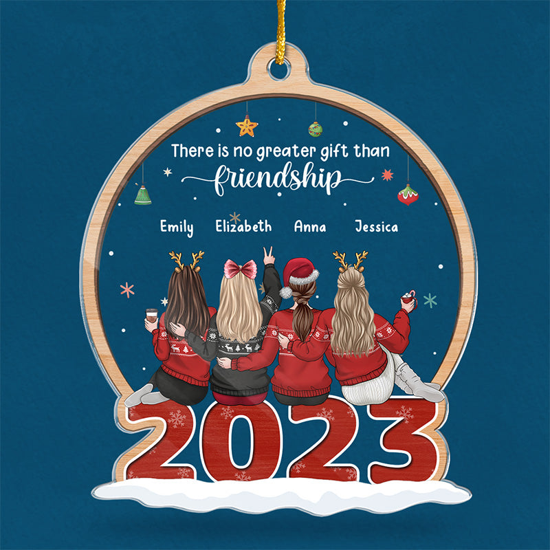 Nous sommes plus que des amis - Ornement personnalisé Bestie - Forme personnalisée en acrylique - Cadeau de Noël pour meilleures amies, BFF, sœurs