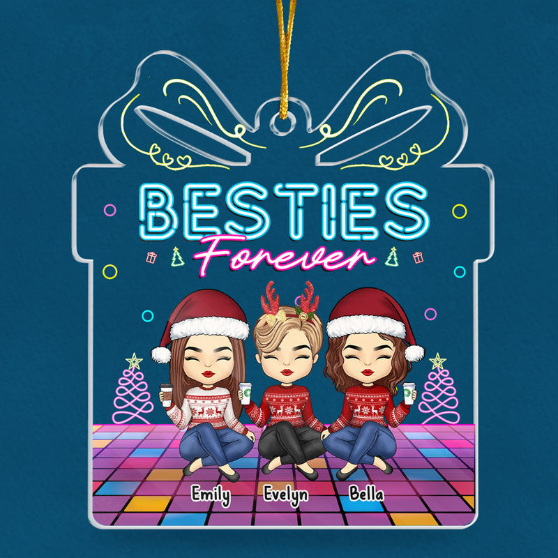 Tu es ma sœur de cœur - Décoration personnalisée pour meilleure amie - Boîte cadeau en acrylique - Cadeau de Noël pour meilleures amies, meilleures amies, sœurs