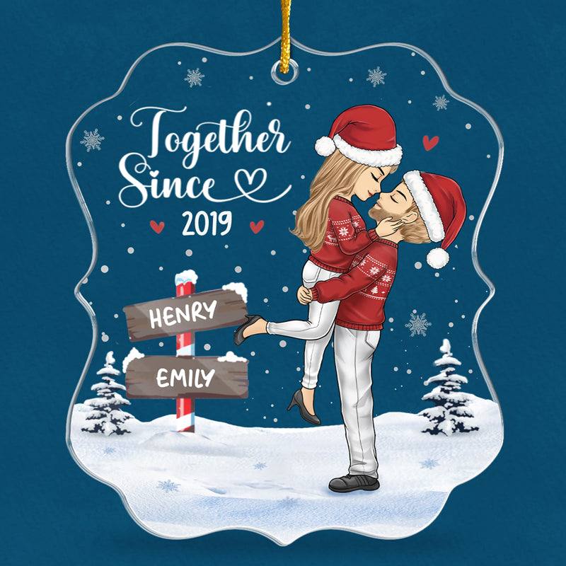 J'aime la façon dont tu m'aimes - Ornement personnalisé pour couple - Forme personnalisée en acrylique - Cadeau de Noël pour mari et femme, anniversaire