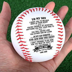 Just Go Forth And Aim For The Skies - Family Baseball - Gift For Son From Dad