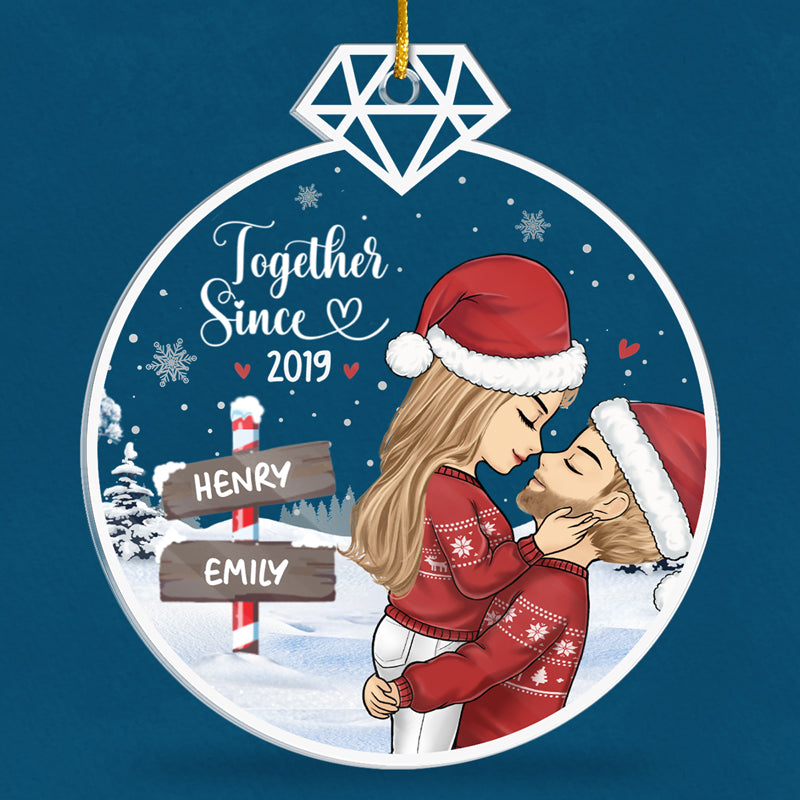 Tu es mon rayon de soleil les jours de pluie - Ornement personnalisé pour couple - Forme personnalisée en acrylique - Cadeau de Noël pour mari et femme, anniversaire