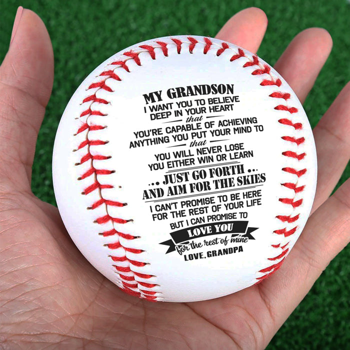 Je peux te promettre de t'aimer pour le reste de ma vie - Baseball familial - Cadeau pour petit-fils de grand-père 