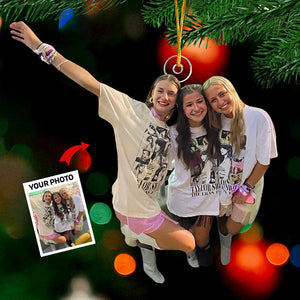 Photo personnalisée Profitez de la plus belle mélodie ensemble - Ornement personnalisé Bestie personnalisé - Forme personnalisée en acrylique - Cadeau de Noël pour meilleures amies, BFF, sœurs