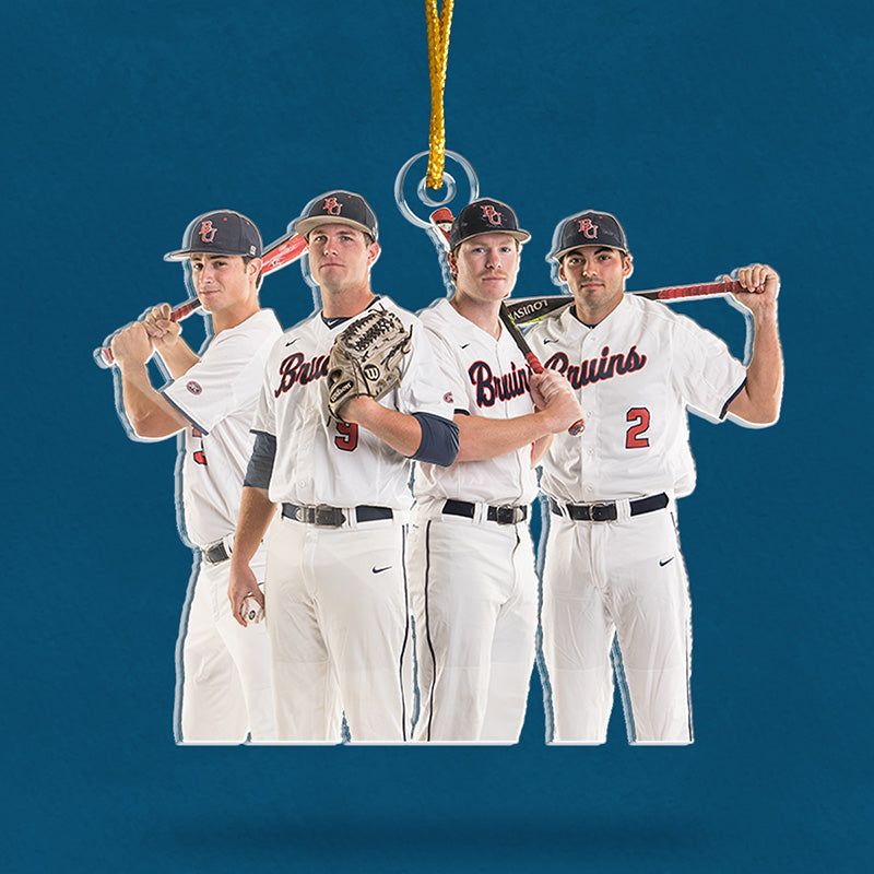 Photo personnalisée où naissent les héros - Décoration sportive personnalisée - Acrylique en forme personnalisée - Cadeau de Noël pour joueurs de baseball et amateurs de baseball