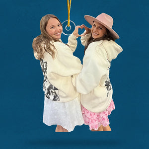 Photo personnalisée Profitez de la plus belle mélodie ensemble - Ornement personnalisé Bestie personnalisé - Forme personnalisée en acrylique - Cadeau de Noël pour meilleures amies, BFF, sœurs
