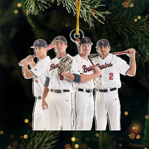 Photo personnalisée où naissent les héros - Décoration sportive personnalisée - Acrylique en forme personnalisée - Cadeau de Noël pour joueurs de baseball et amateurs de baseball